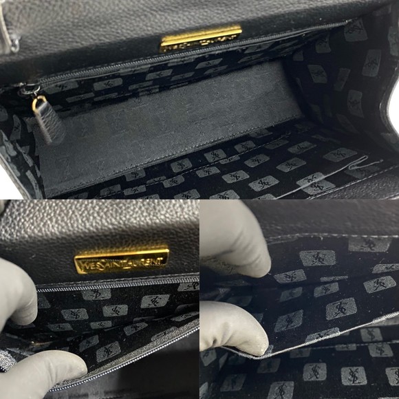 Yves Saint Laurent YSL Cutout Leather 2way Mini Bag Black - Picture 9 of 11